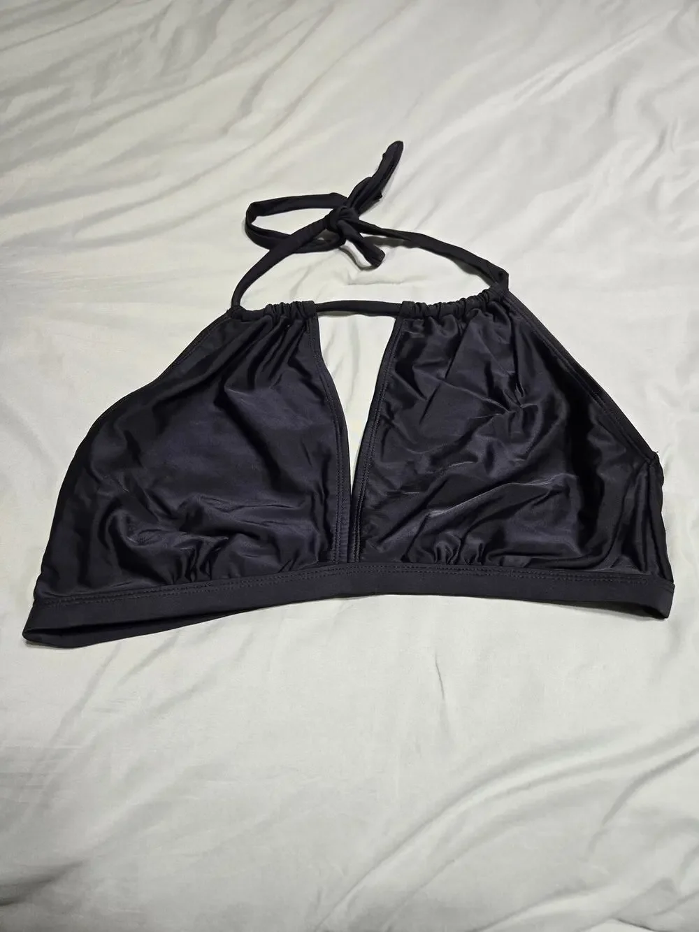 Time and tru large women's black swim top